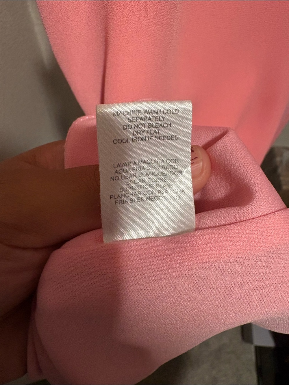 Sleeveless Asymmetrical V-Neck Dress in Coral - Picture 7 of 8